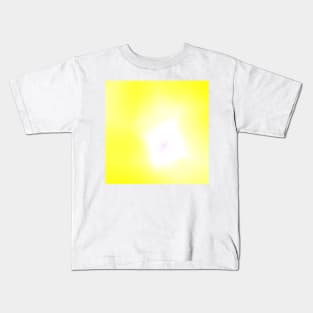 yellow white abstract texture art Kids T-Shirt